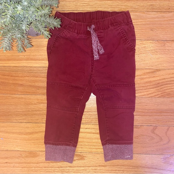 4/$21 18M-24M Cat & Jack Reinforced Knee Utility Pants - Red - Picture 1 of 2